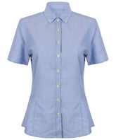 Women's modern short sleeve Oxford shirt